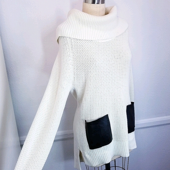 Michael Kors | Cowl Neck Sweater + Leather… - Picture 2 of 12